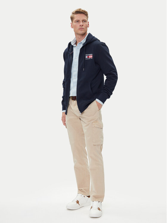 Tommy Hilfiger Tommy Hilfiger Bluza American MW0MW39691 Granatowy Regular Fit