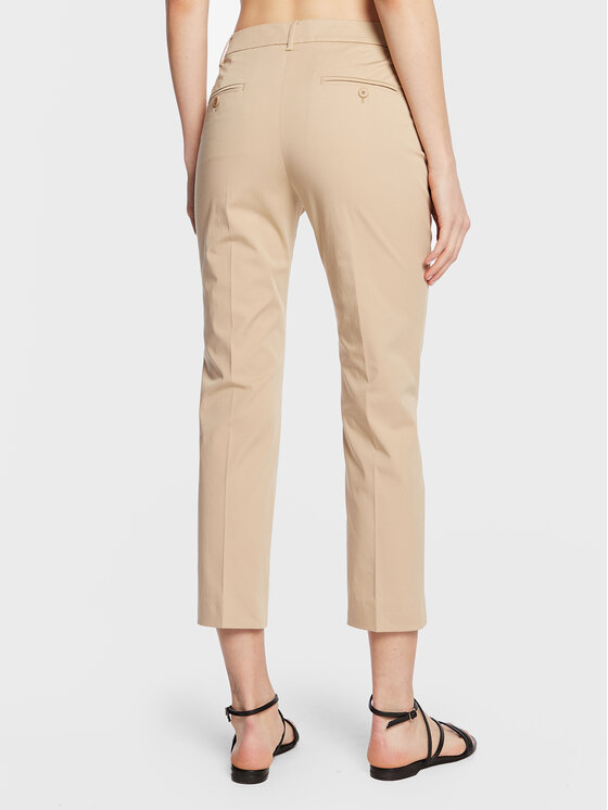 Weekend Max Mara Weekend Max Mara Hlače iz tkanine Cecco 23513106 Bež Slim Fit