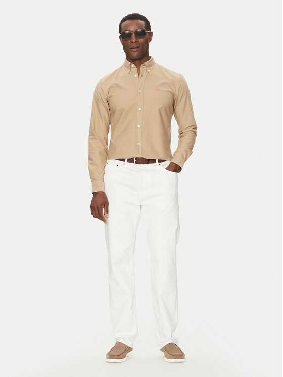 BOSS BOSS Särk H-Roan-Bd-E-C1-243 50521996 Beež Slim Fit