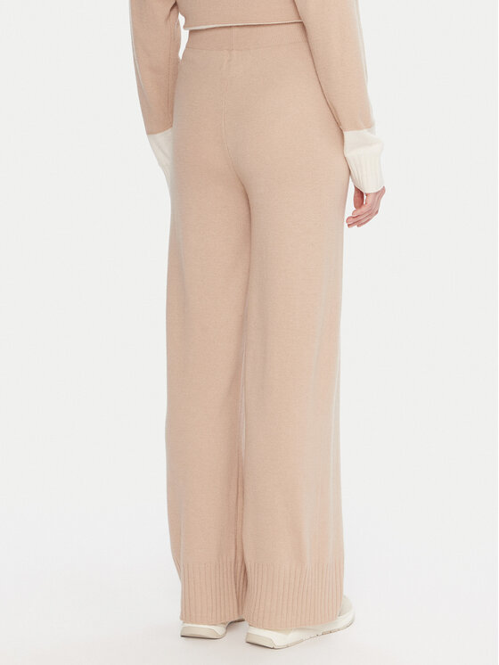 United Colors Of Benetton United Colors Of Benetton Pletene hlače 102HDF00Z Bež Wide Leg