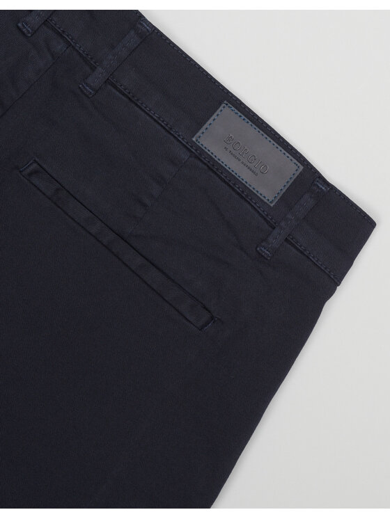 Borgio Borgio Szorty materiałowe menfi Granatowy Slim Fit
