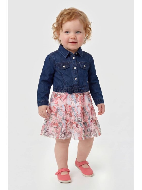 Guess Kids Guess Kids Každodenní šaty 183396 Modrá Classic Fit
