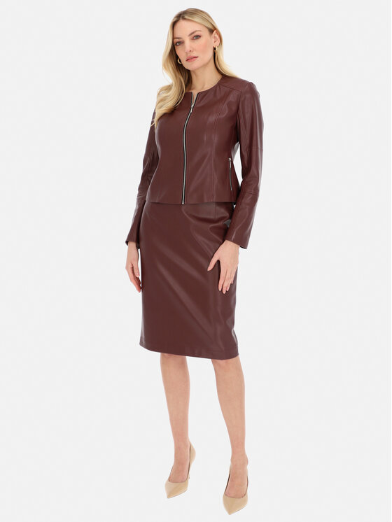 L’AF L’AF Spódnica ołówkowa Pila Bordowy Regular Fit