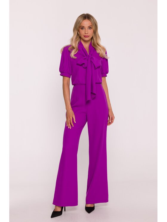 Stylove Stylove Kombinezon s421 Fioletowy Wide Leg