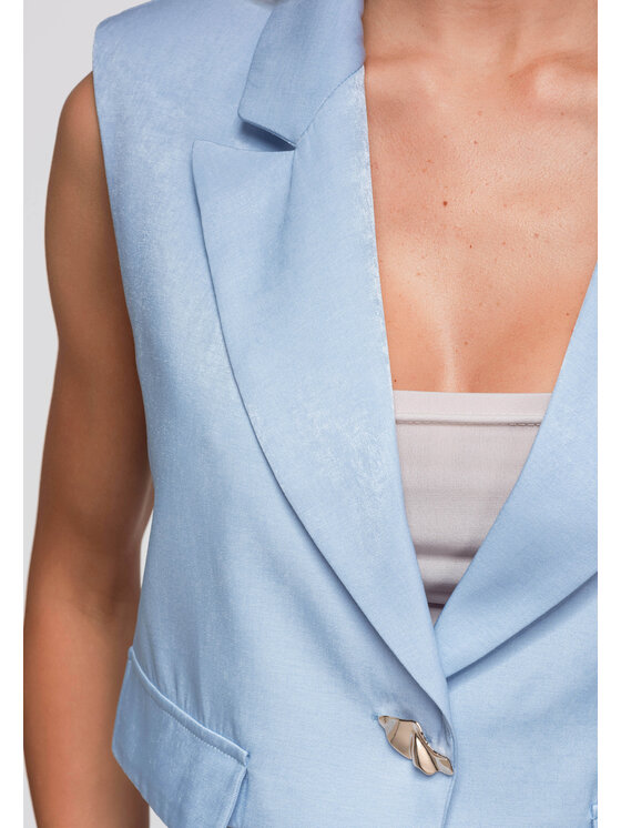 Ombre Ombre Marynarka OW-BL-E0003 Niebieski Regular Fit