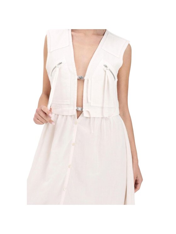 PINKO PINKO Sukienka codzienna Andres abito voile Biały Long Fit