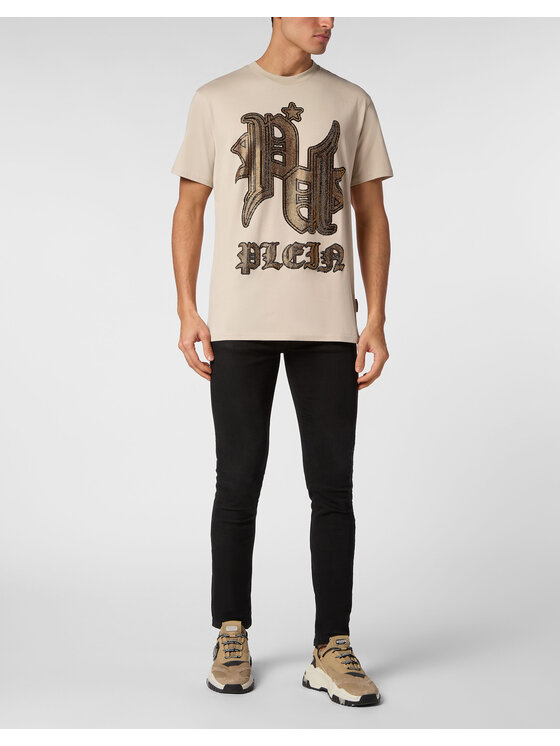 PHILIPP PLEIN PHILIPP PLEIN T-Shirt 19485 Béžová Regular Fit