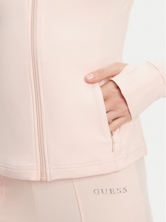 Guess Guess Mikina V5RP17 KCD02 Růžová Regular Fit