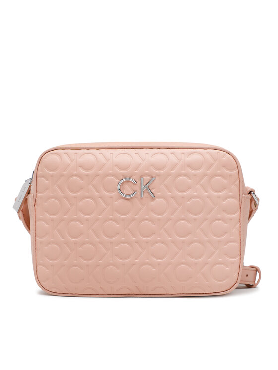 Calvin Klein Ročna Torba Re-Lock Camera Bag Emb Mono K60K610199 Roza