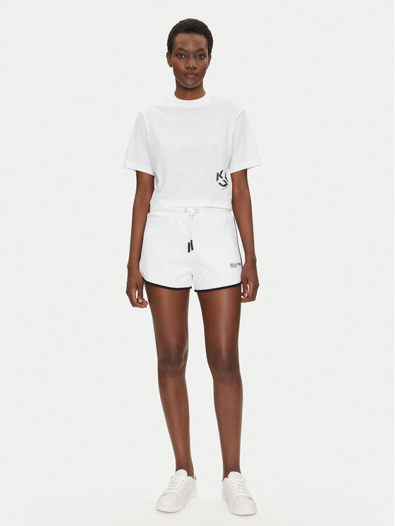 Karl Lagerfeld Jeans Karl Lagerfeld Jeans Póló A2W17076 Fehér Cropped Fit