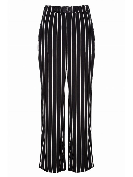 Magda Matyja Magda Matyja Spodnie materiałowe Tamara Trousers Granatowy Slim Fit