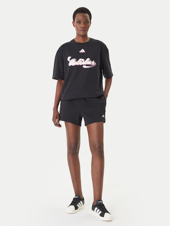 adidas adidas T-shirt House Of Tiro Graphic KB7170 Crna Oversize