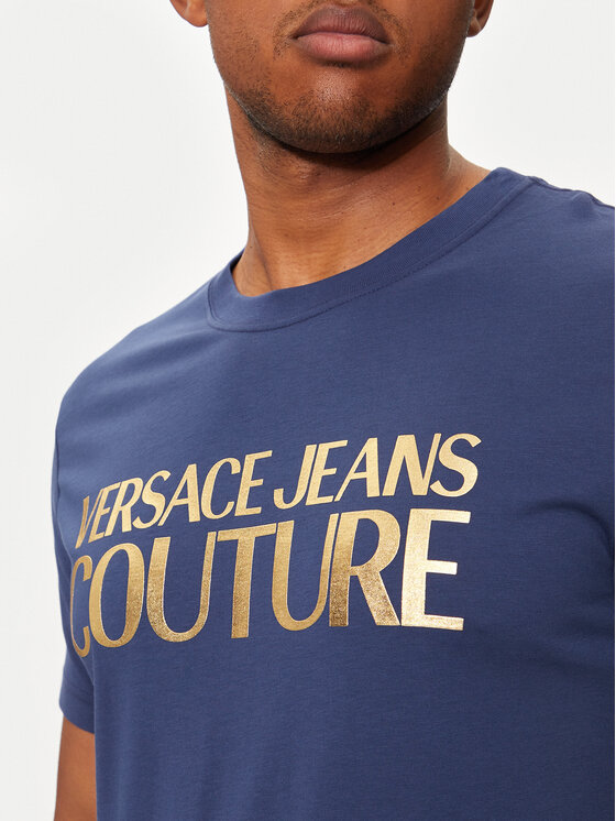 Versace Jeans Couture Versace Jeans Couture T-shirt 77GAHT05 Tamnoplava Regular Fit