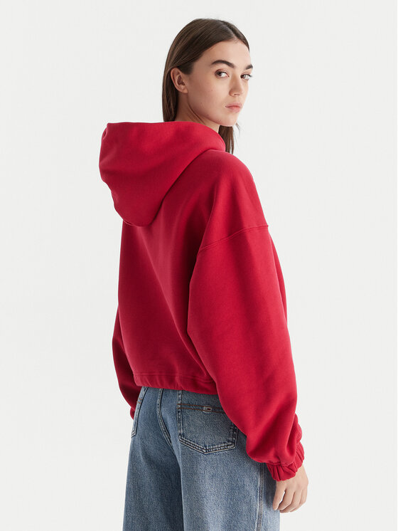Tommy Jeans Tommy Jeans Felpa Bling Linear DW0DW21607 Rosso Regular Fit
