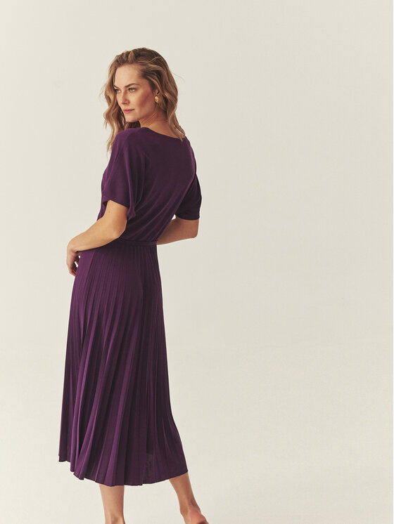 TATUUM Tatuum Sukienka dzianinowa NAKI Fioletowy Flare Fit