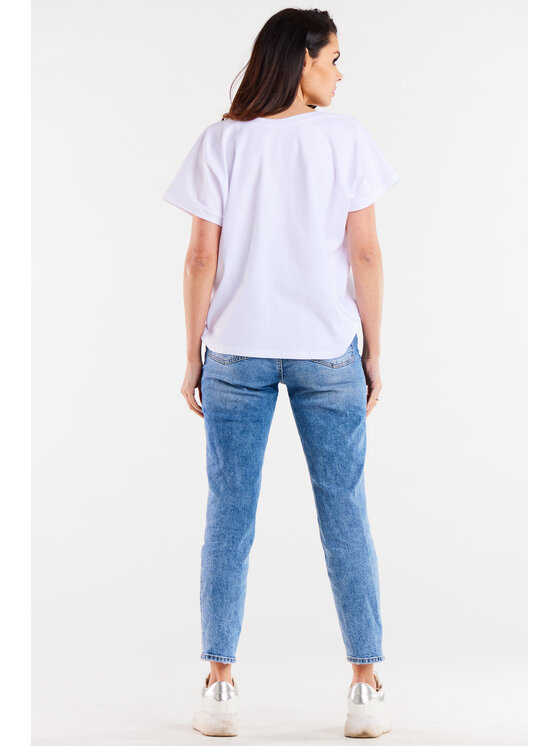 Infinite You Infinite You Bluzka M267 Biały Basic Fit