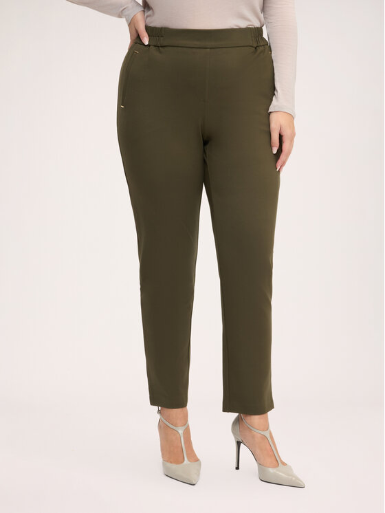 Fiorella Rubino Fiorella Rubino Pantaloni di tessuto P087L002517N035 Verde Regular Fit