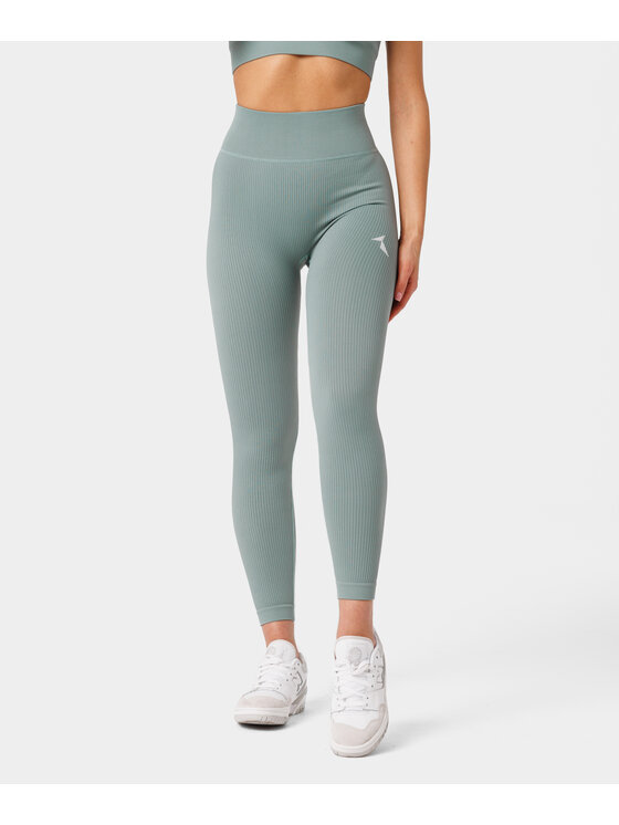 Legginsy, rozmiar XS, Zielone, Rib leggings
