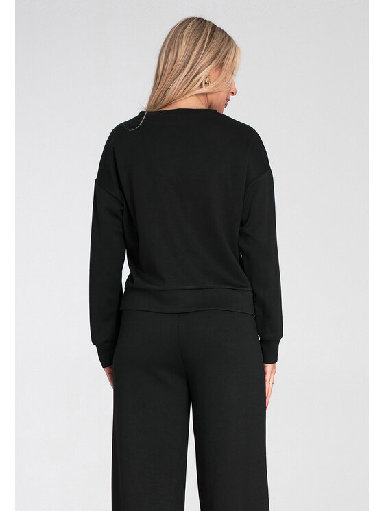FIGL FIGL Bluza M1202 Czarny Regular Fit