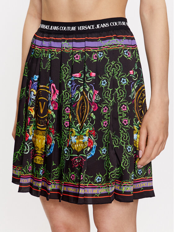 Versace Jeans Couture Versace Jeans Couture Спідниця в складку 74HAE813 Чорний Regular Fit