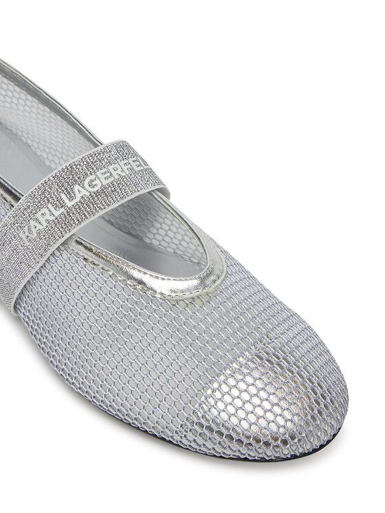 KARL LAGERFELD KARL LAGERFELD Baleriny KL40125 Srebrny