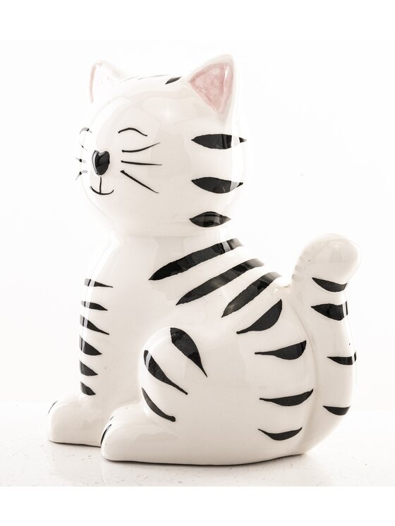 MIAhome MIAhome Figurka Skarbonka ceramiczna - 17,5x14x10 cm kotek GATTINO Biały