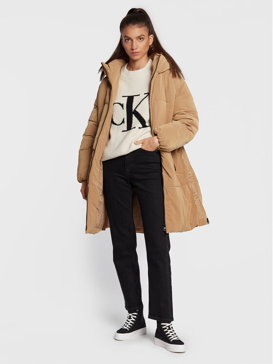 Calvin Klein Jeans Calvin Klein Jeans Μπουφάν χειμωνιάτικο J20J219907 Μπεζ Relaxed Fit