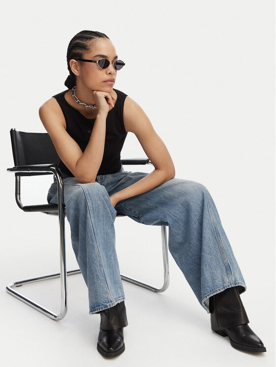 G-Star Raw G-Star Raw Jeans hlače Helyx 3D Cinch D28488-D776 Modra Wide Leg