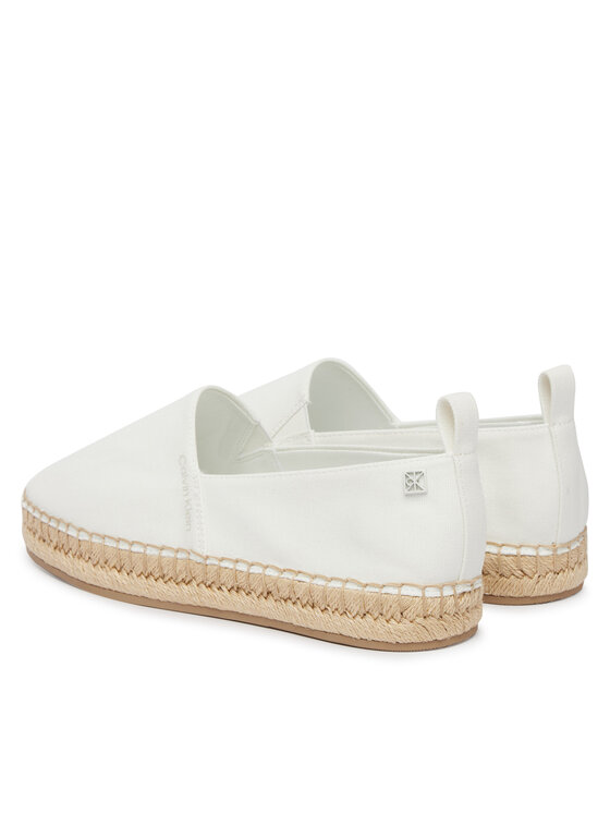 Calvin Klein Calvin Klein Espadrillas Oblique Espadrille Canvas HW0HW02931 Bianco