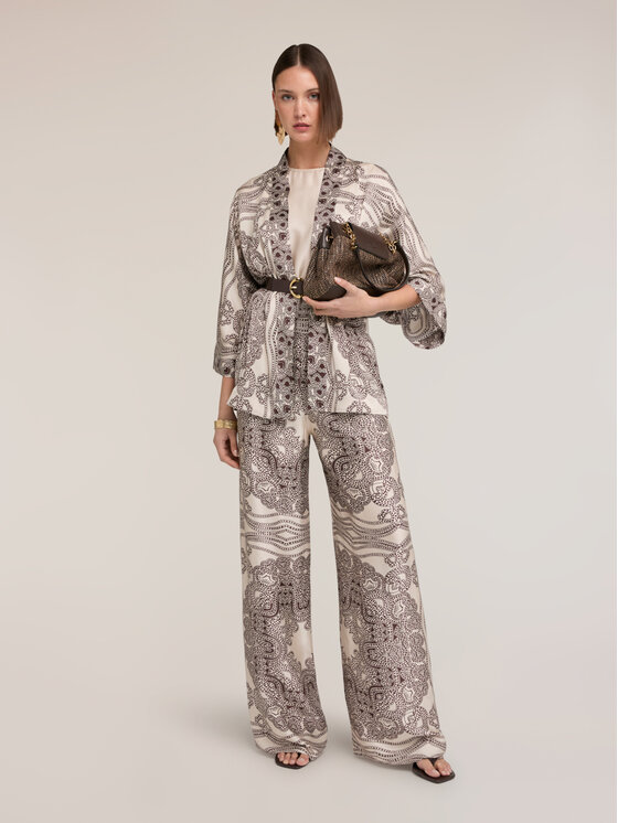 Motivi Motivi Kimono 20036000030N001 Kremowy Regular Fit