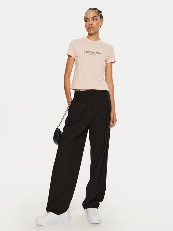 Calvin Klein Jeans Calvin Klein Jeans Marškinėliai J20J224914 Rožinė Regular Fit