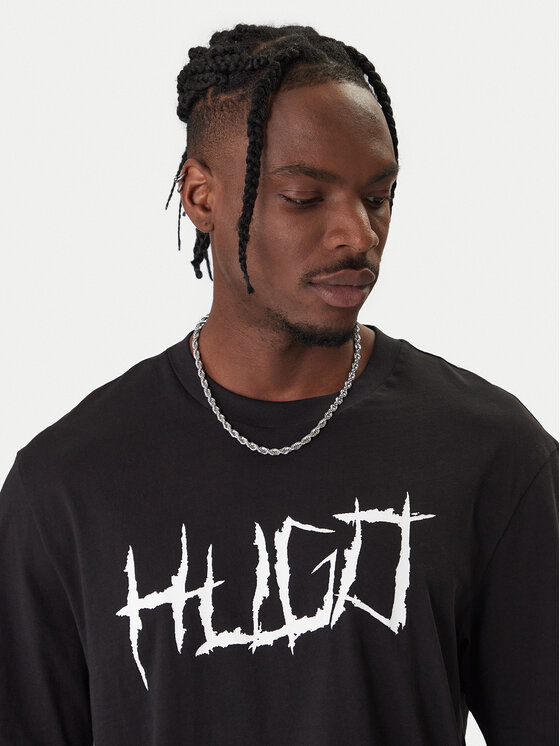 HUGO HUGO Tričko Namerix 50554350 Čierna Regular Fit