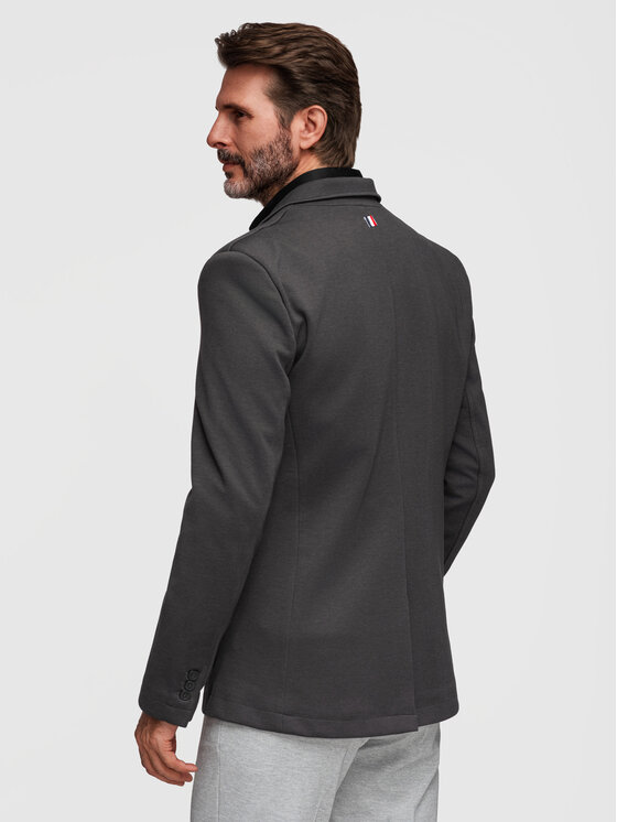 Ombre Ombre Marynarka M165 Szary Slim Fit