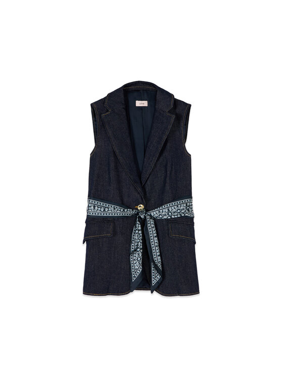 Oltre Oltre Marynarka L401R000068N034 Niebieski Regular Fit