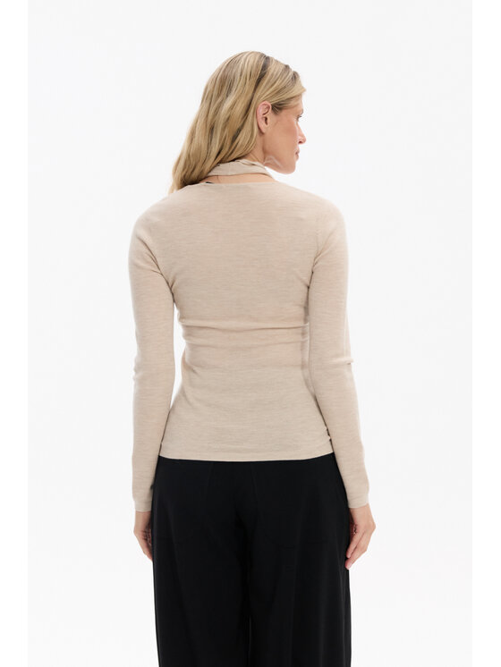 Deni Cler Milano Deni Cler Milano Sweter T-DC-S472-F5-90-13-1 Beżowy Regular Fit