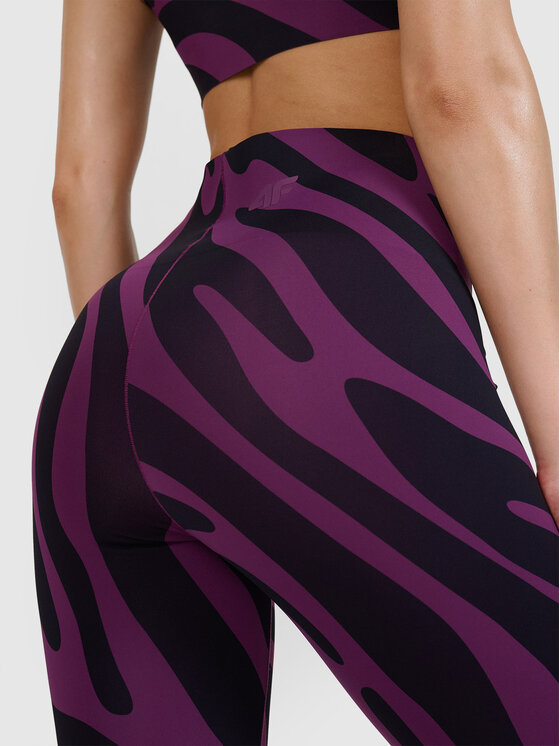 4F 4F Legginsy COMMON GROUND Fioletowy Slim Fit