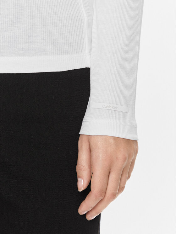 Calvin Klein Calvin Klein Bluzka K20K206048 Biały Regular Fit