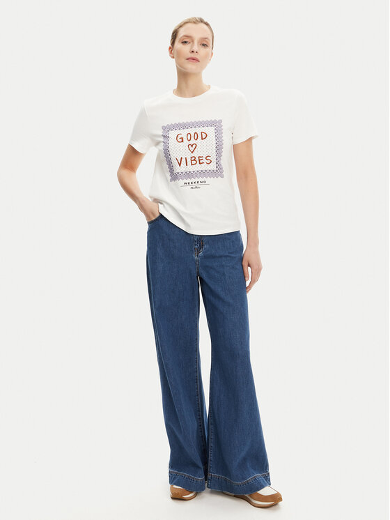 Weekend Max Mara Weekend Max Mara Jeans hlače Vega 2525186061 Mornarsko modra Wide Leg