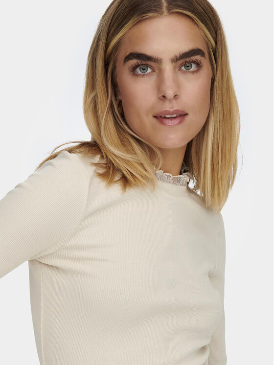 ONLY ONLY Bluzka Leslie 15277888 Beżowy Regular Fit