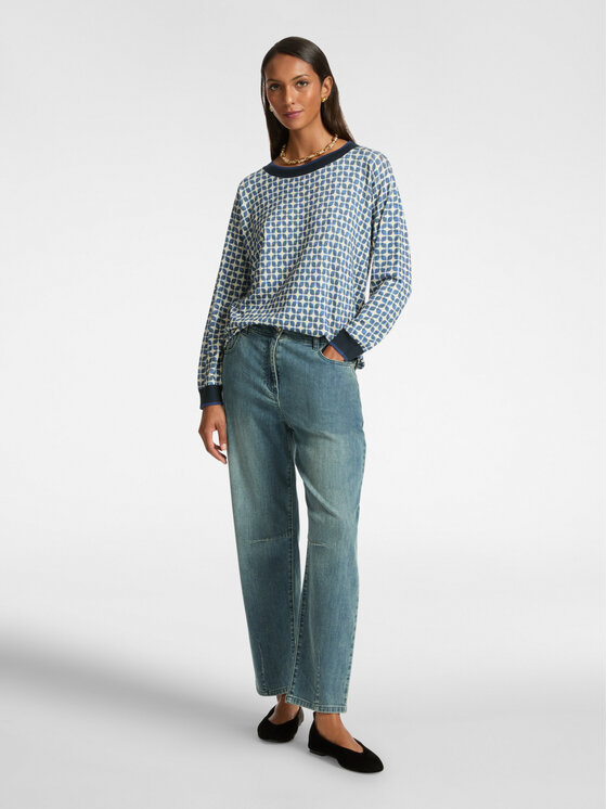 Elena Mirò Elena Mirò Cardigan M408Z000533N0S3 Blu Boxy Fit