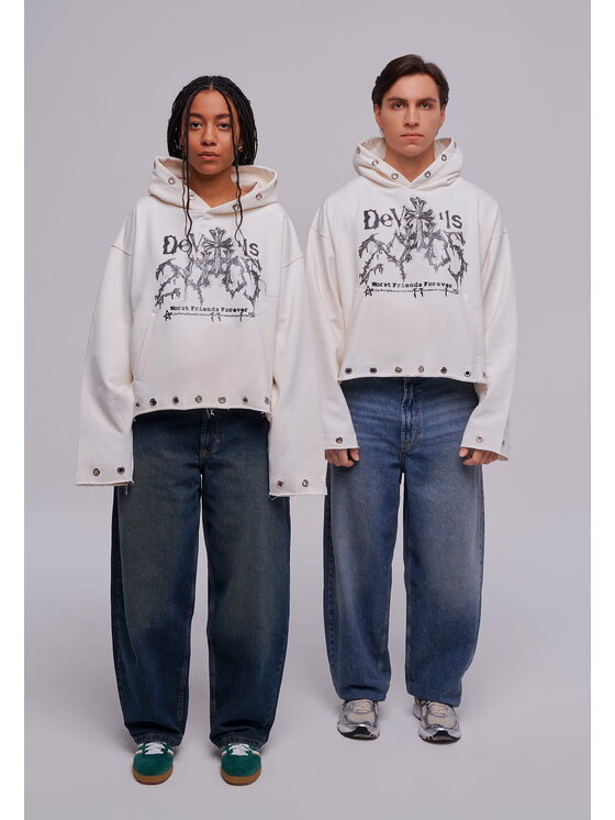 2005 Mikina Worst Friends Écru Oversize