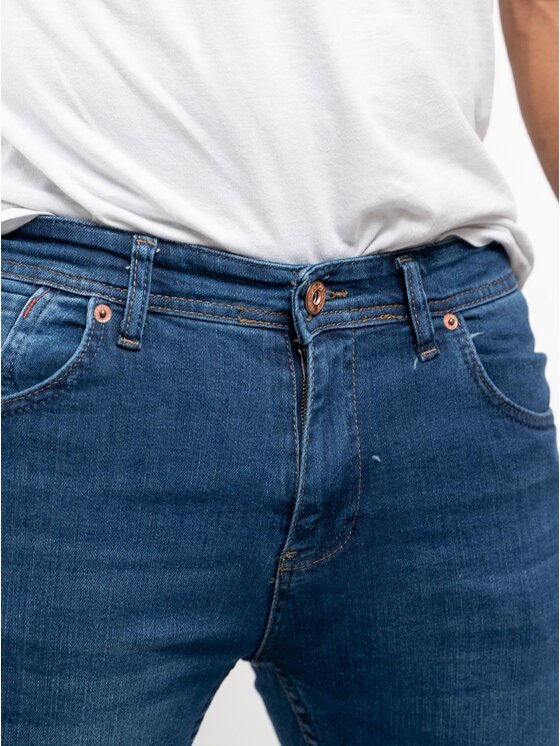 Croll Croll Jeansy Spodnie Jeansowe Croll Classics Mustache Regular 6558 Niebieskie 34 Niebieski Regular Fit