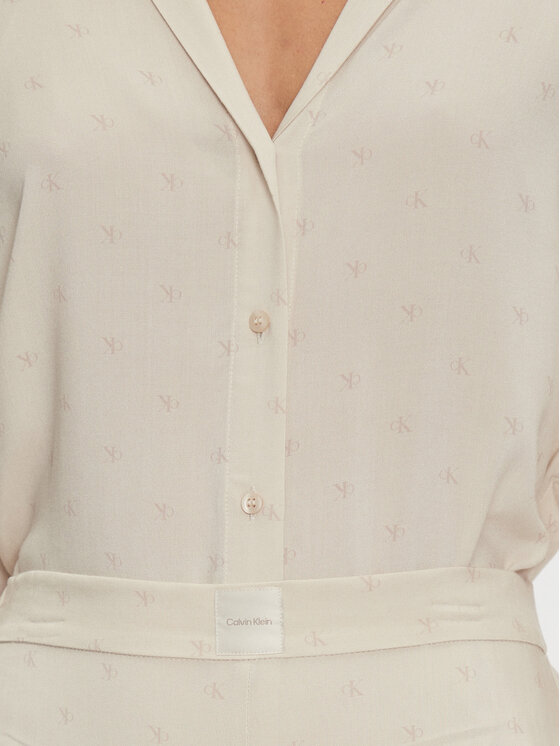 Calvin Klein Underwear Calvin Klein Underwear Pidžama 000QS7426E Bež Relaxed Fit