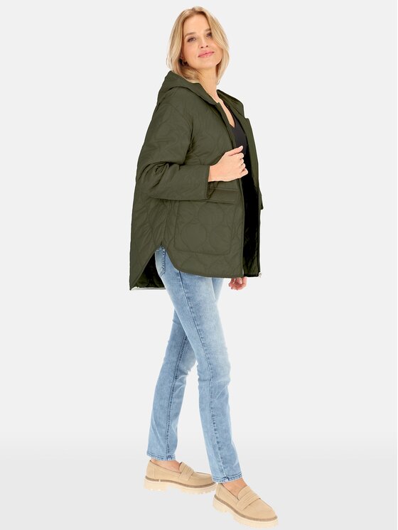 Perso Perso Kurtka przejściowa BLE241046F Khaki Regular Fit