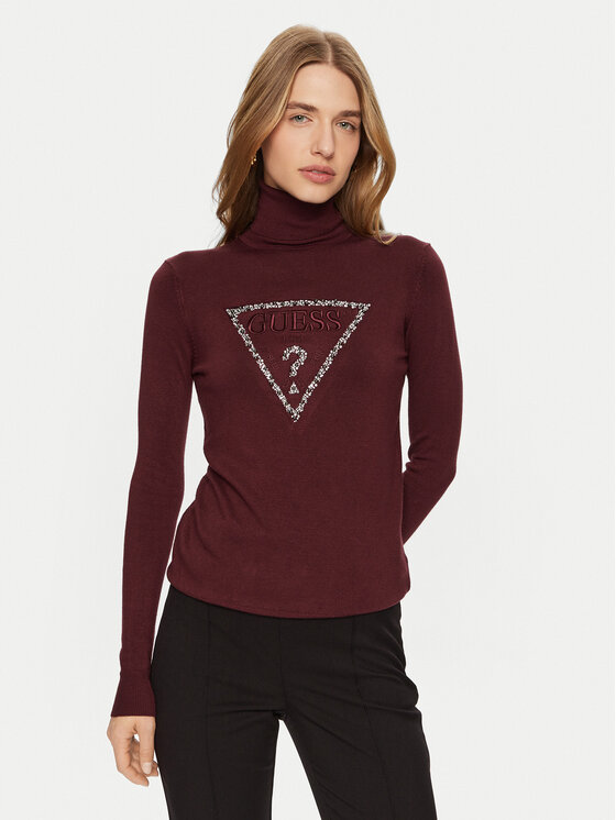 Guess Guess Rollkragenpullover Piper W4BR03 Z2NQ2 Dunkelrot Slim Fit