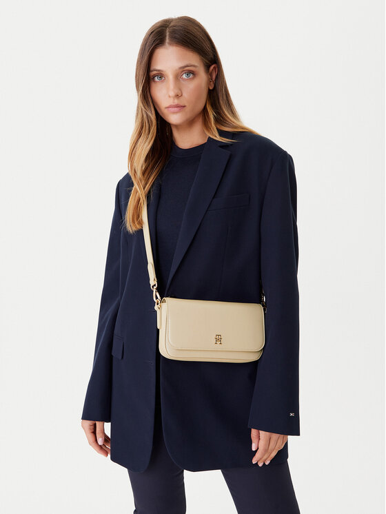 Tommy Hilfiger Tommy Hilfiger Kabelka Th Icon Conv AW0AW17677 Béžová