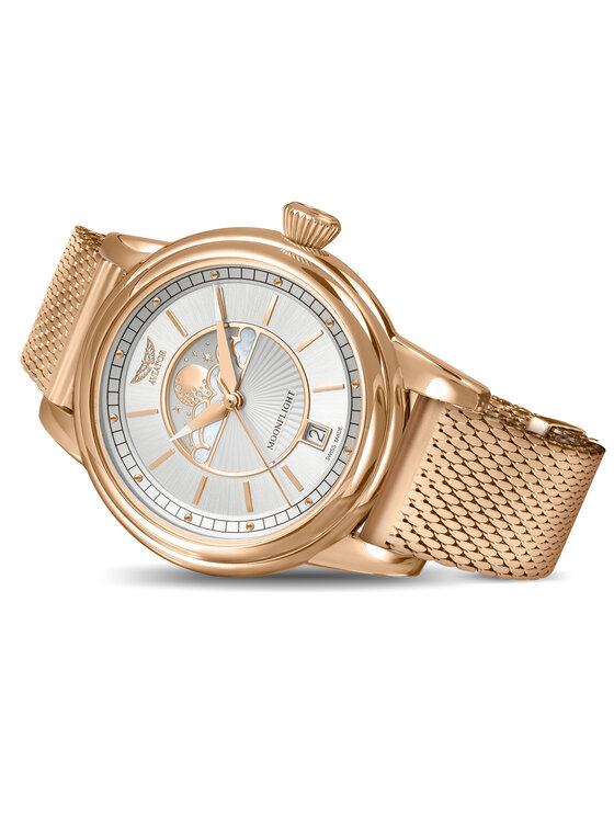 Aviator Aviator Zegarek V.1.33.2.251.5 Różowe złoto
