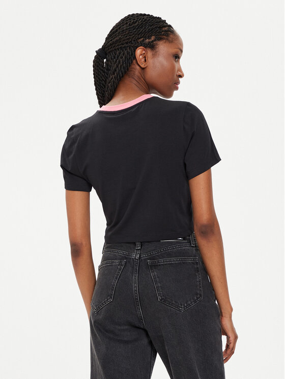 Juicy Couture Juicy Couture T-Shirt Dump Him JCWCT23314 Černá Slim Fit