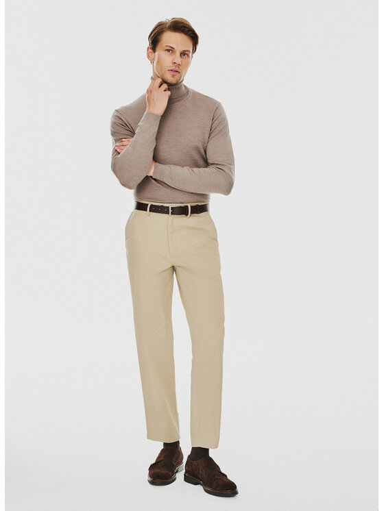 Pako Lorente Pako Lorente Golf P24WF-2X-014 Beżowy Classic Fit