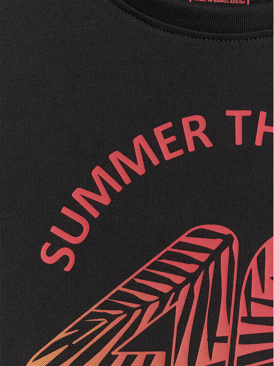 4F 4F T-Shirt BEACHSIDE CHILL Czarny Loose Fit